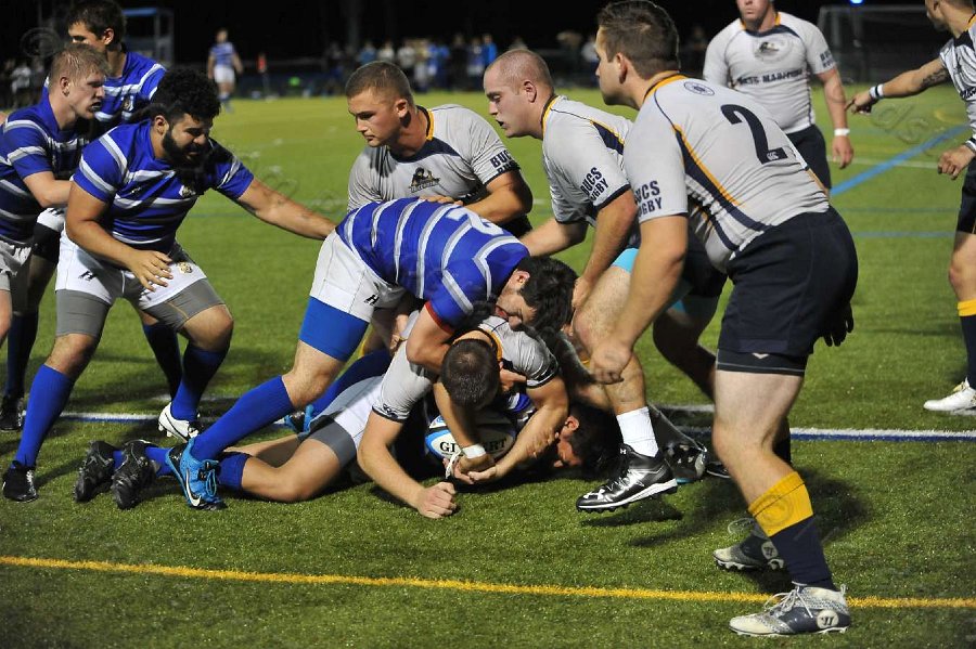Wheaton Men\'s Rugby vs Mass Maritime.  Photo by Keith Nordstrom